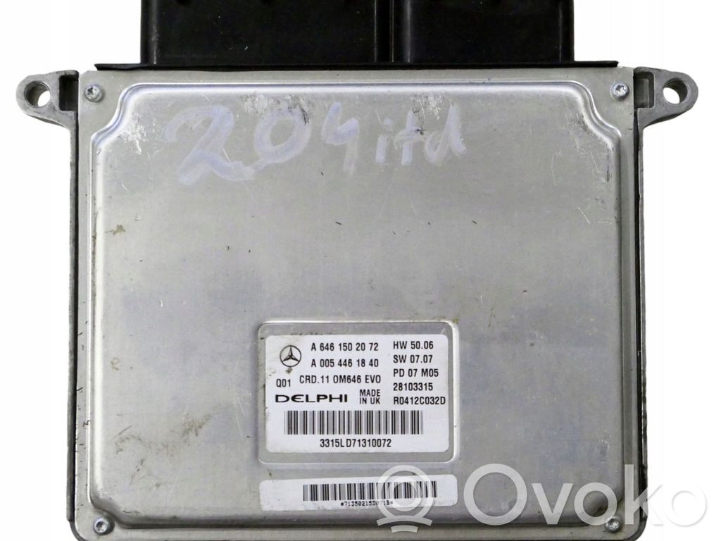 Mercedes-Benz C W204 Engine control unit/module 