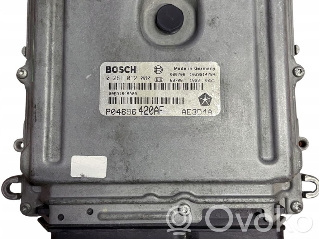 Engine control unit/module   P04896420AF,0281012080,420AF