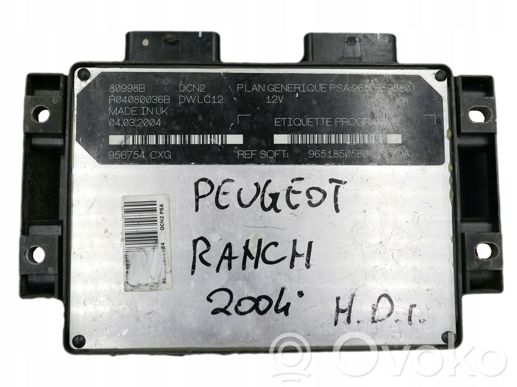 Engine control unit/module   9651850580,9650359580