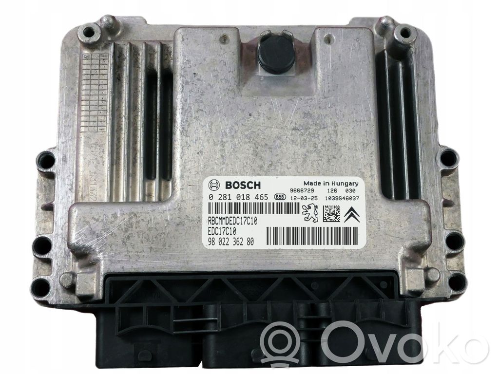 Citroen C3 Pluriel Engine control unit/module 