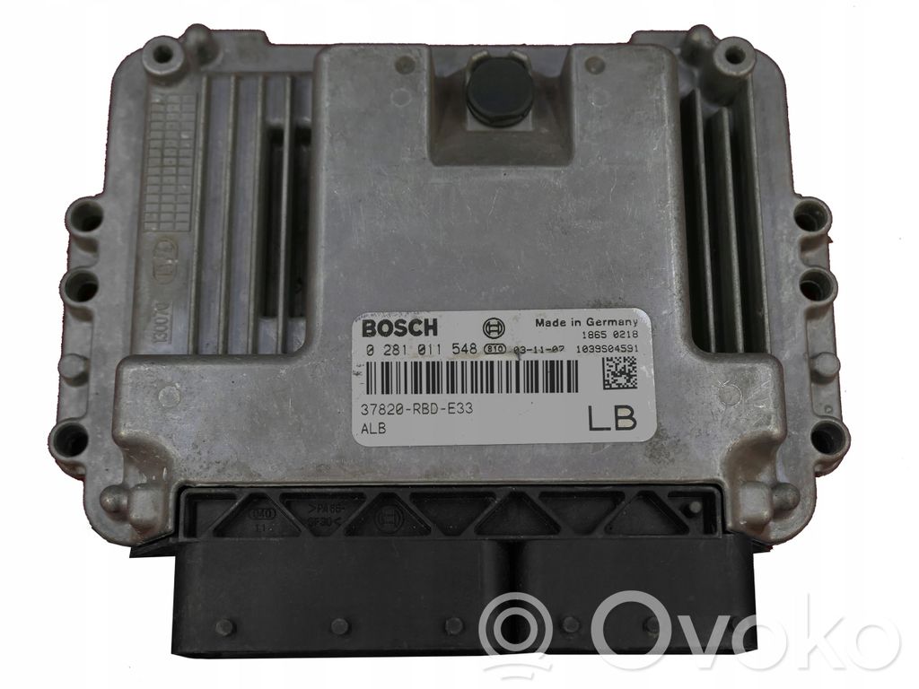 Engine control unit/module   0281011548,37820RBDE33