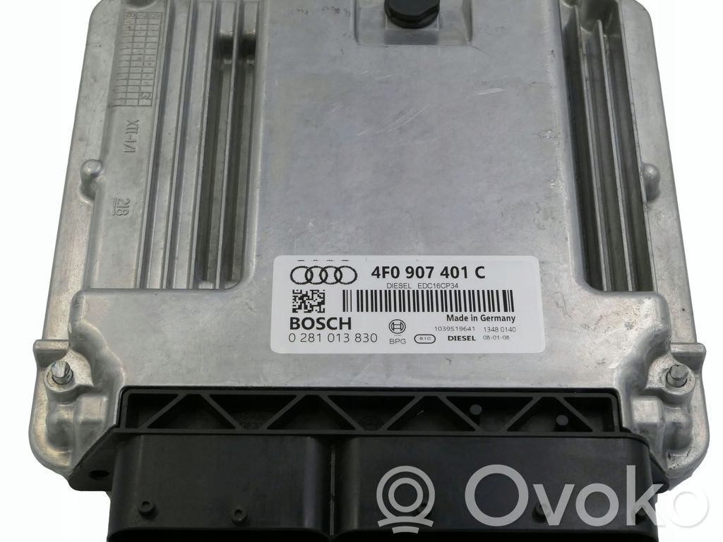 Engine control unit/module   4F0907401C,0281013830