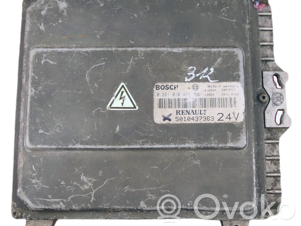 Engine control unit/module   5010437363,0281010481