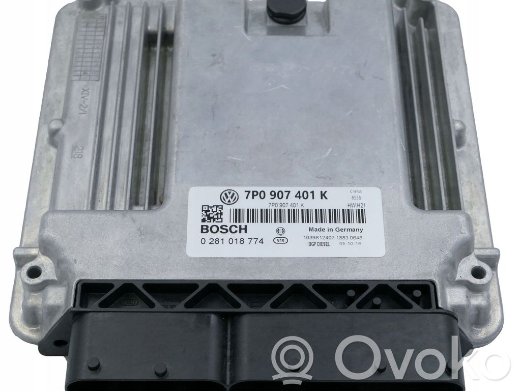 Engine control unit/module   7P0907401K,0281018774