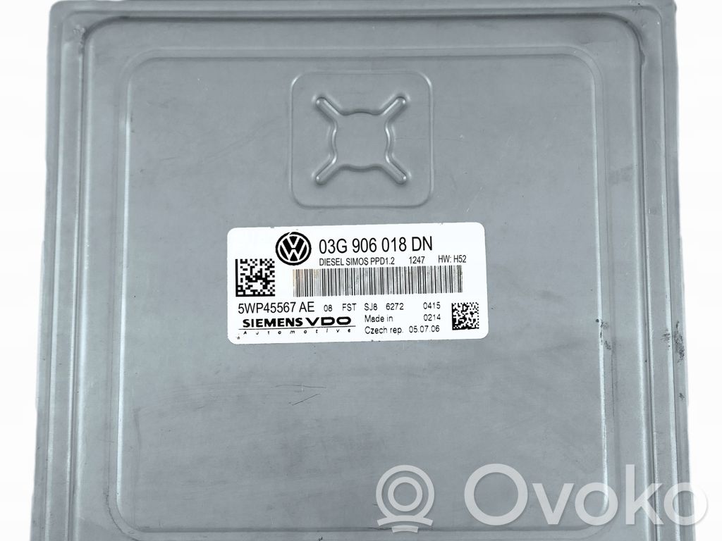 Engine control unit/module   03G906018DN,5WP45567AE