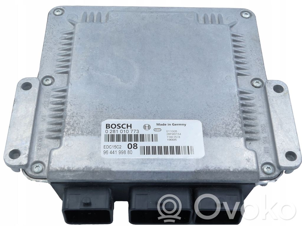 Engine control unit/module   9644199880,0281010773