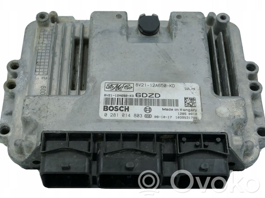 Engine control unit/module   8V2112A650KD,6DZD,0281014803