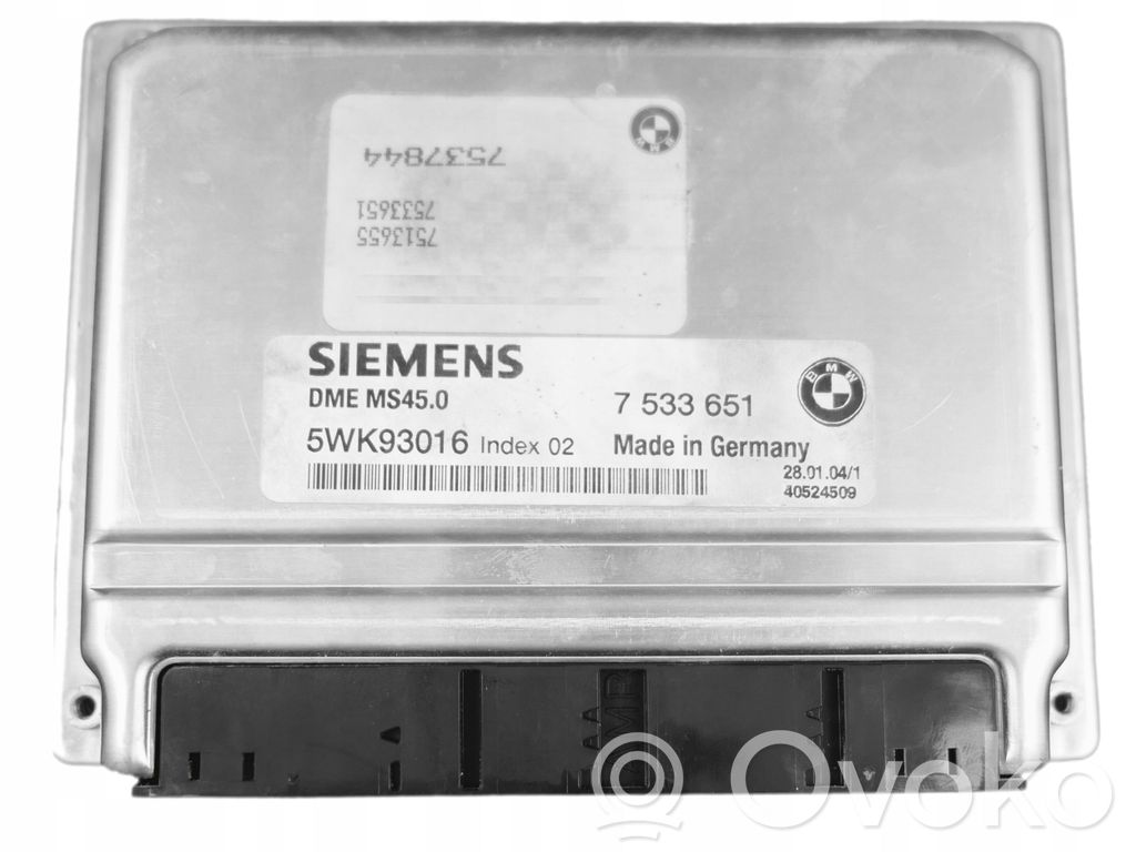 BMW X3 E83 Engine control unit/module 