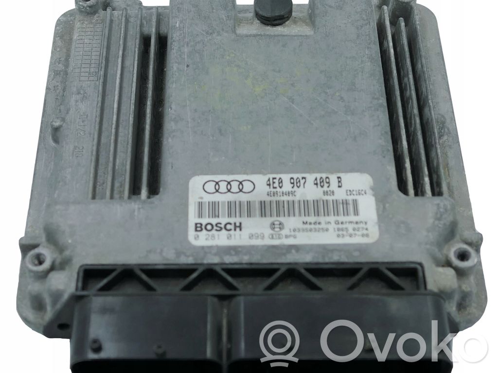 Moottorin ohjainlaite/moduuli   4E0907409B,0281011099