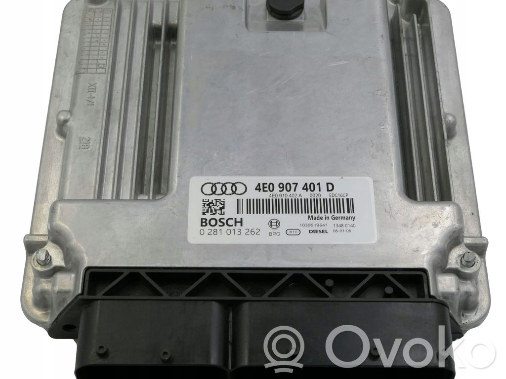 Engine control unit/module   4E0907401D,0281013262