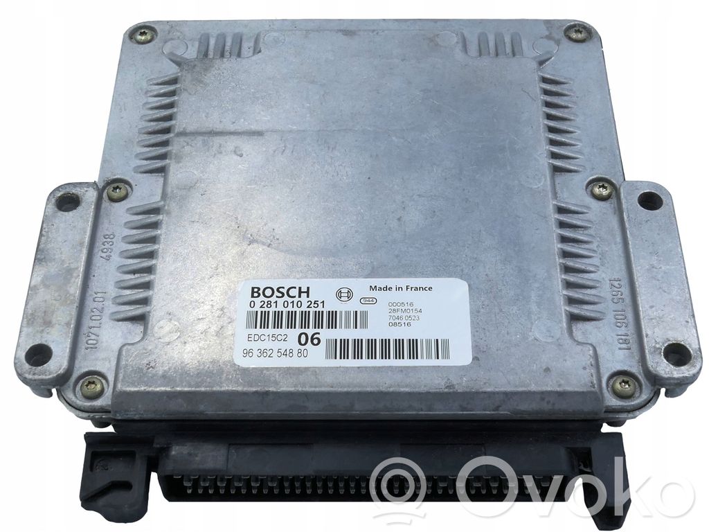 Engine control unit/module   9636254880,0281010251