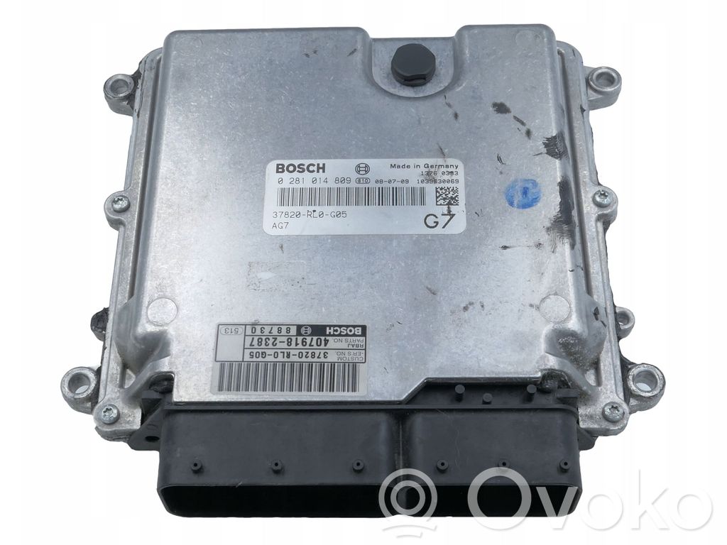 Engine control unit/module   0281014809,37820RL0G05,G7
