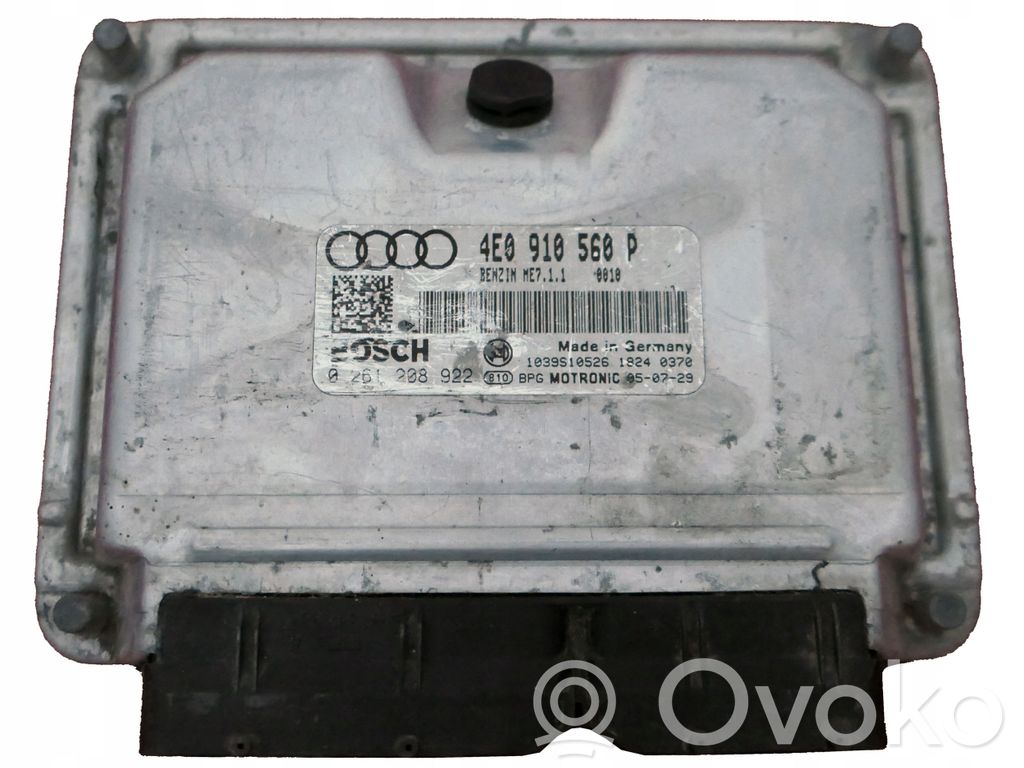 Audi A8 S8 D3 4E Motorsteuergerät/-modul 