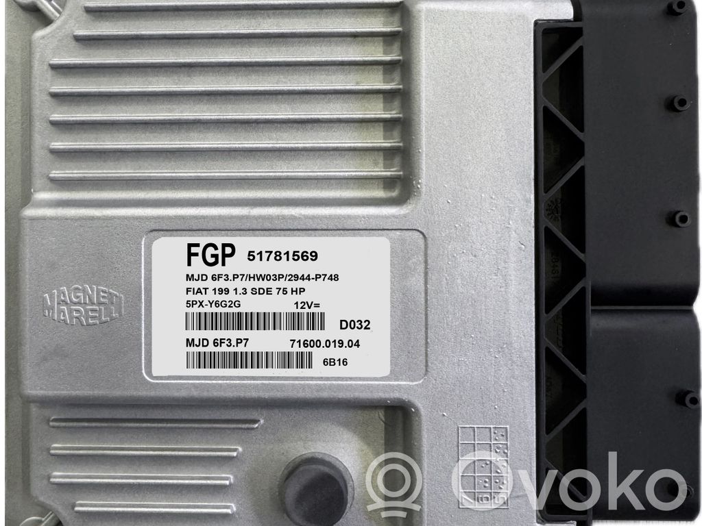 Fiat Grande Punto Engine control unit/module ECU 