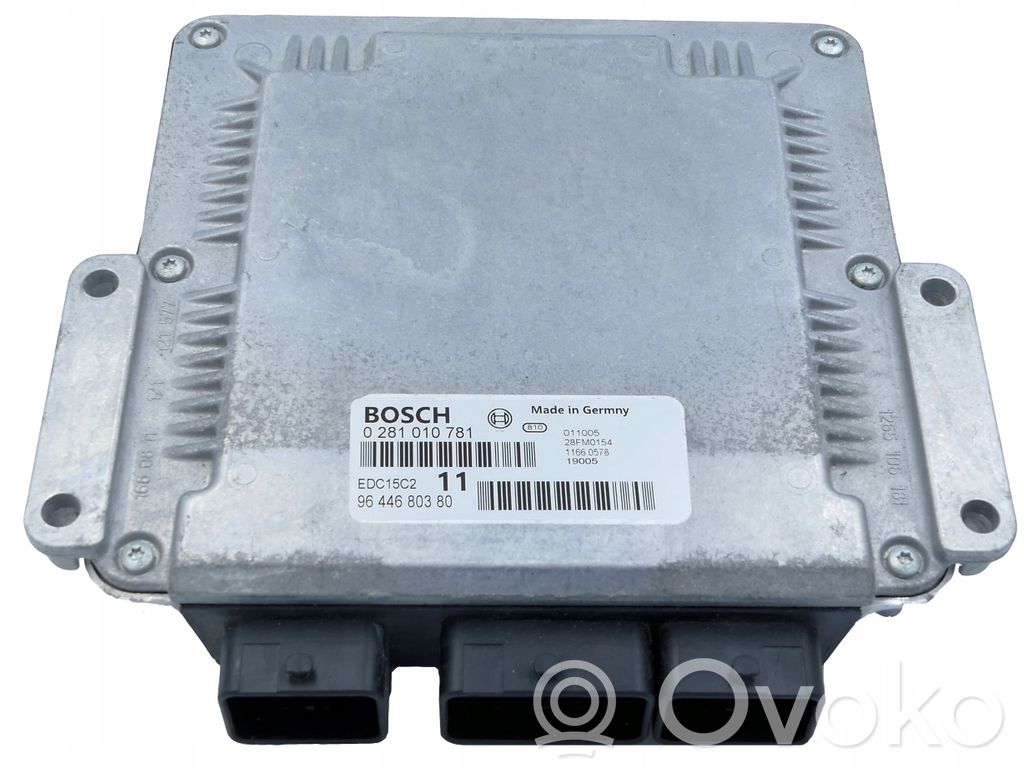 Engine control unit/module   9644680380,0281010781