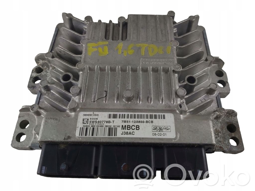 Unidad de control/módulo del motor   7M5112650BCB,5WS40778BT
