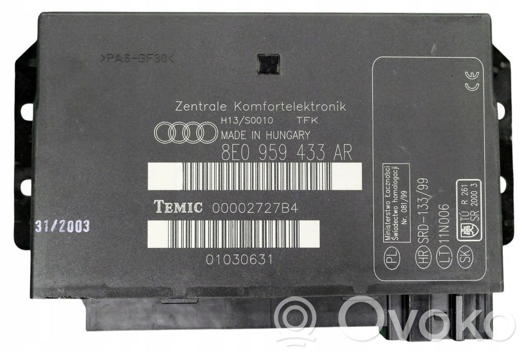 Audi A4 S4 B6 8E 8H Module confort 