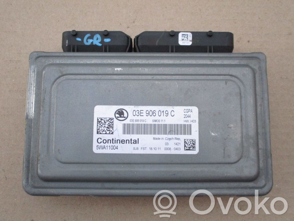 Engine control unit/module   03E906019C,5WA11004