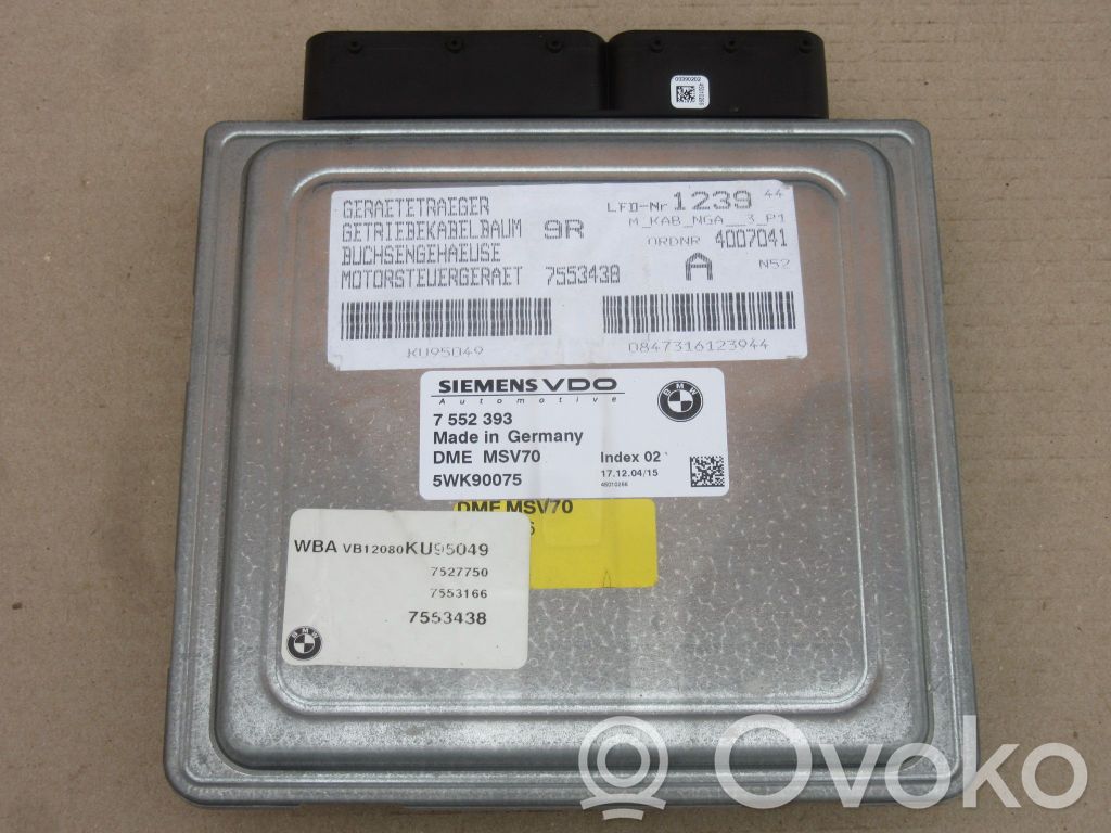 Unidad de control/módulo del motor   7552393,5WK90075
