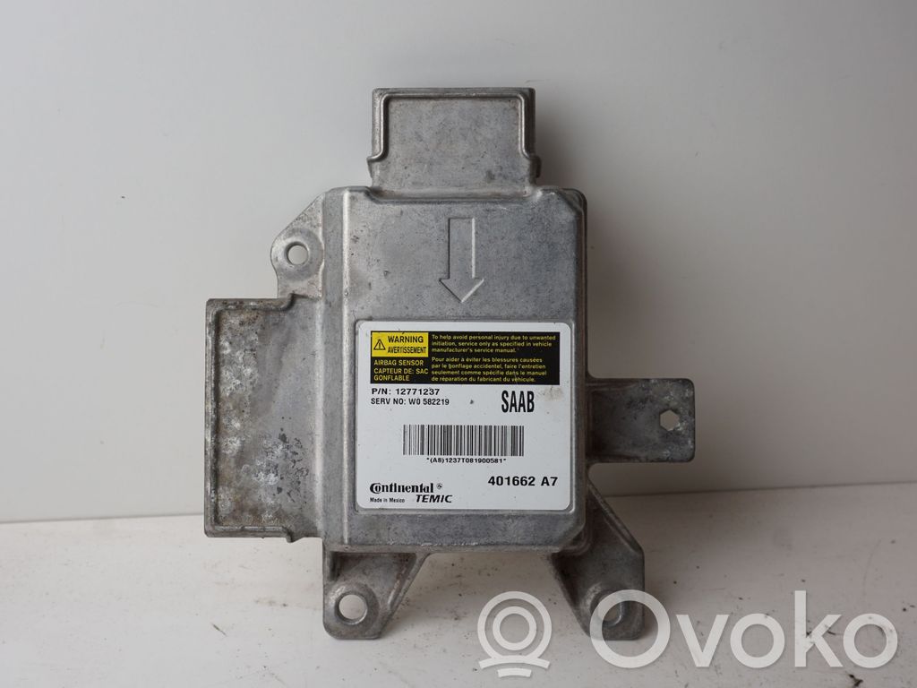 Unidad de control/módulo del Airbag   12771237,401662A7,W0582219