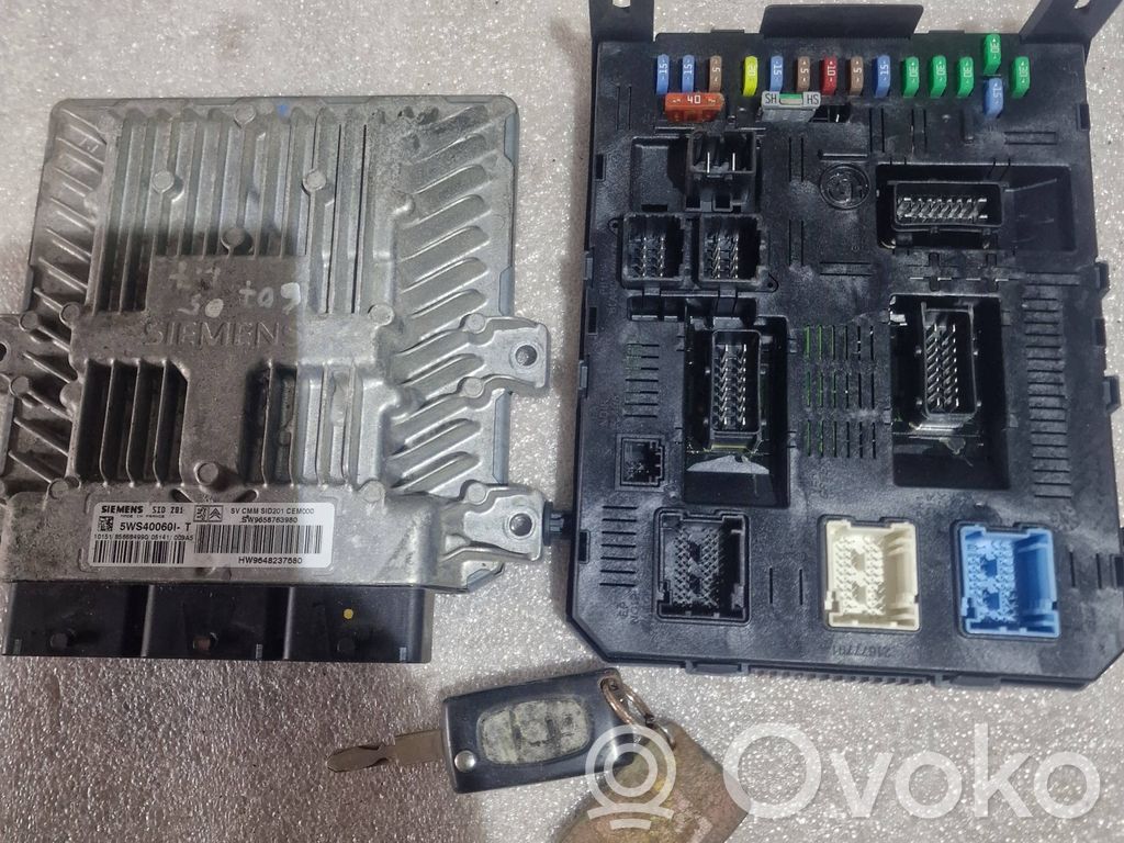 Engine ECU kit and lock set   5WS40060IT,9658763980,HW9648237680,28113342