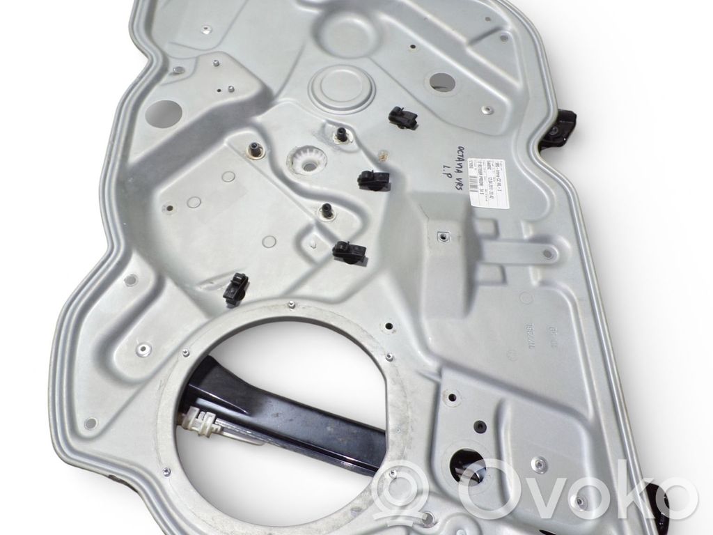 Skoda Octavia Mk2 (1Z) Mechanizm podnoszenia szyby przedniej bez silnika 