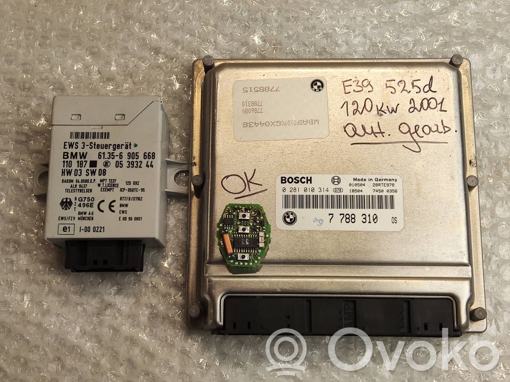 BMW 5 E39 Engine ECU kit and lock set 