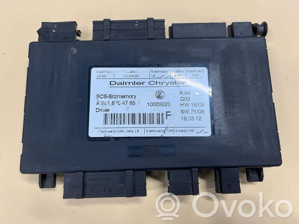 Module de commande de siège   A2118704785,10009223