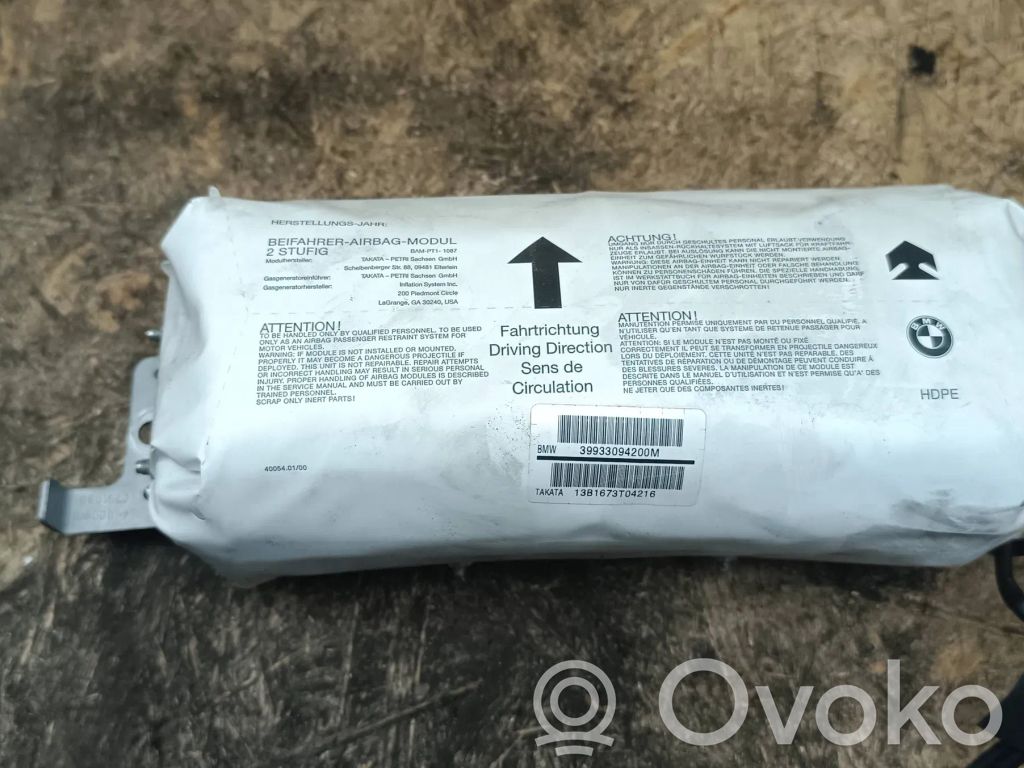 BMW 3 E46 Airbag del pasajero 