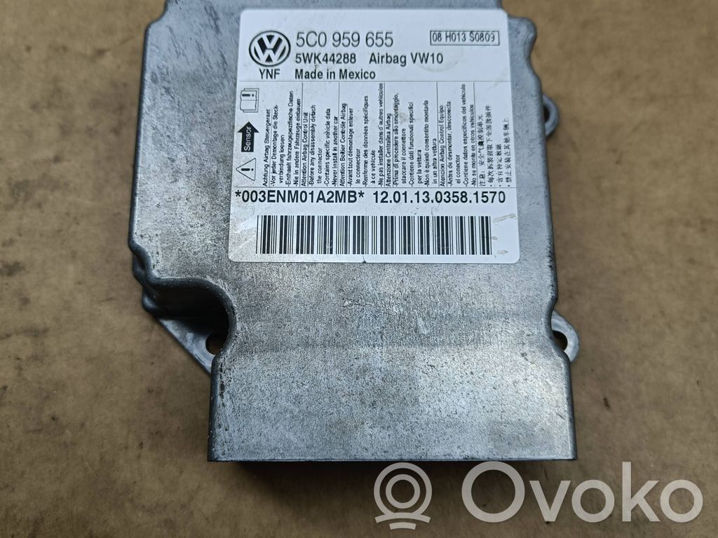 Volkswagen PASSAT B7 USA Airbag control unit/module 