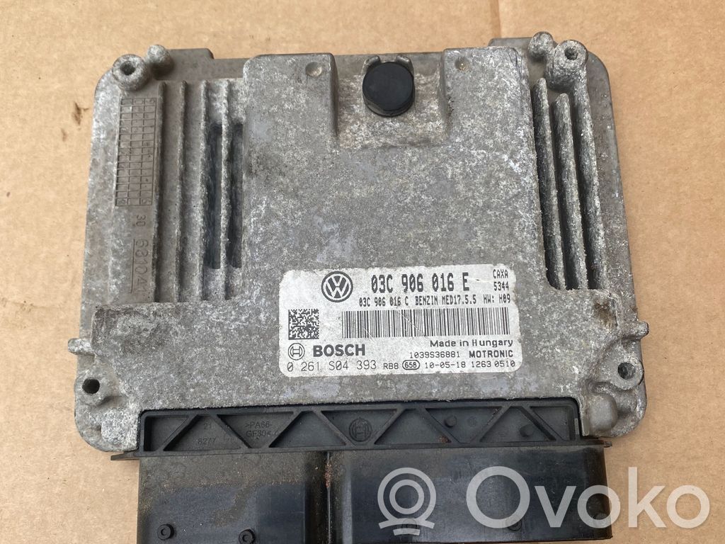 Engine control unit/module   03C906016C,03C906016E,0261S04393
