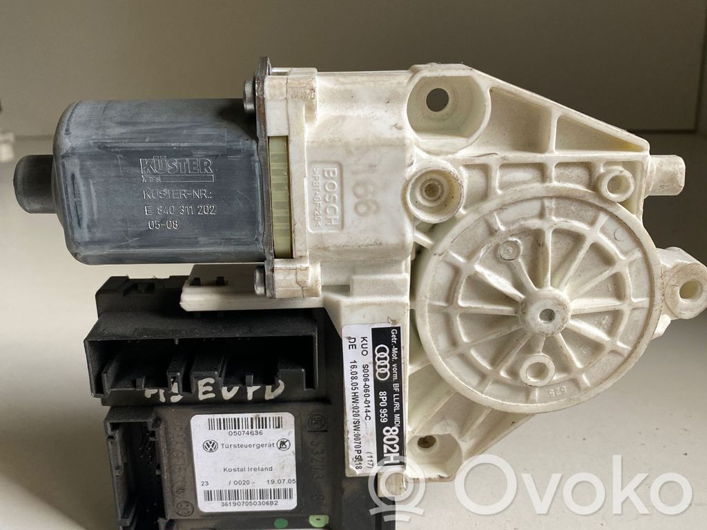 Audi A3 S3 8P Silnik regulatora szyby drzwi przednich 