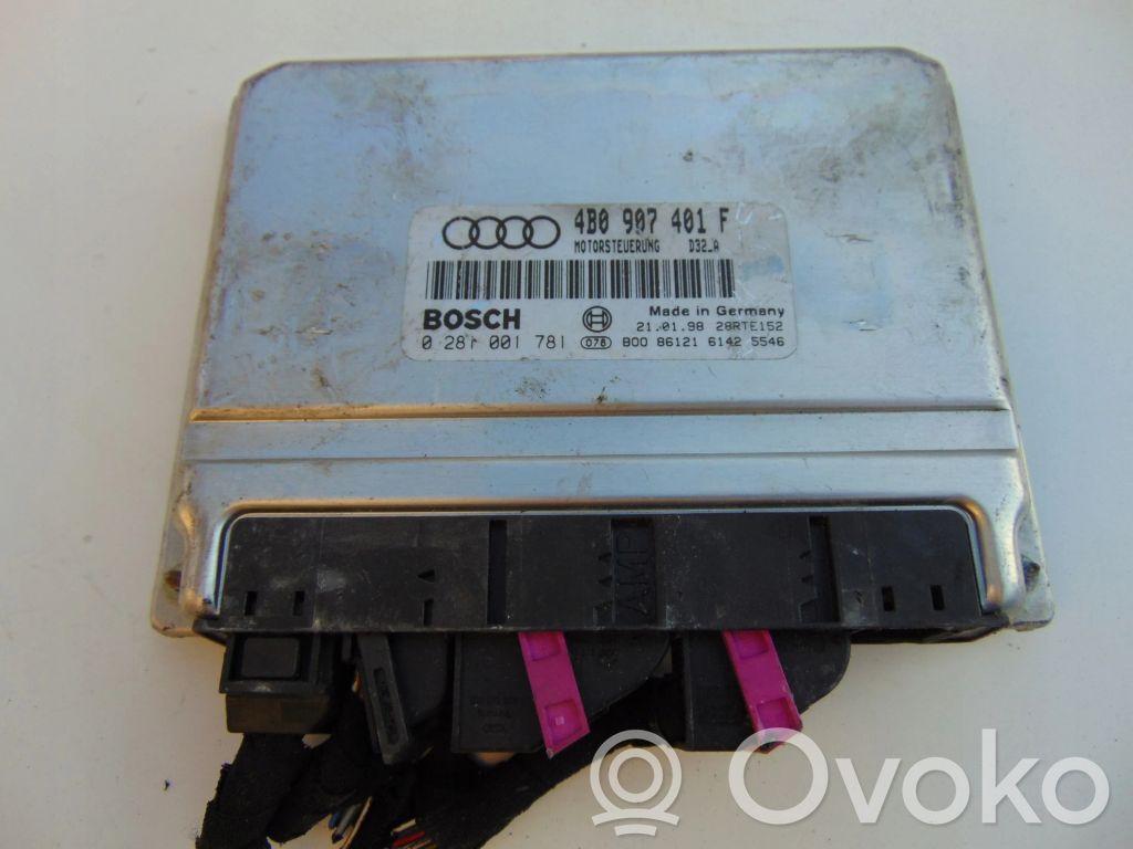 Engine control unit/module   4B0907401F,0281001781