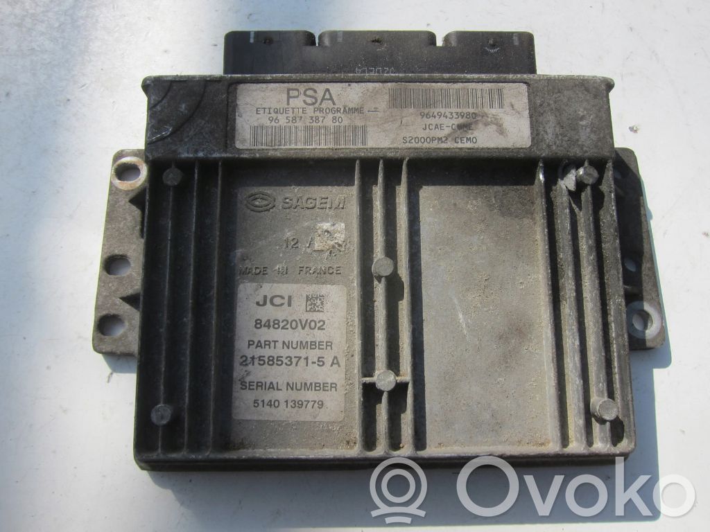 Engine control unit/module   9649433980,9658738780