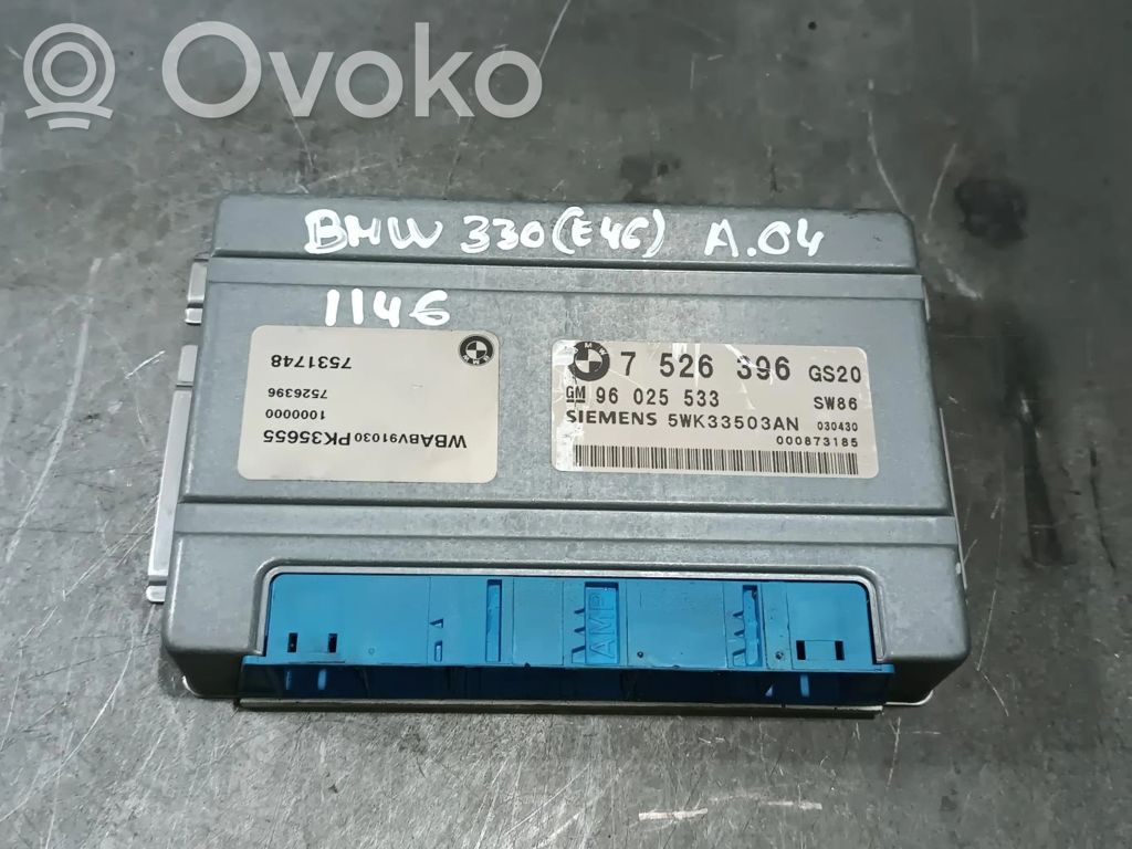 7526396 Alpina B3 E46 Module de contrôle de boîte de vitesses ECU, 92 ...