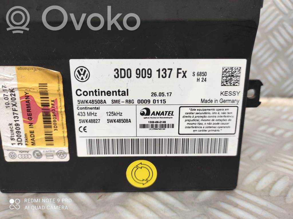 たぬき 希少 3D0909137FX Volkswagen Touareg I Keyless (KESSY) go control その他