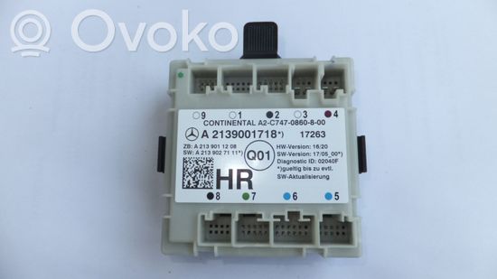 Mercedes-Benz E W213 Door control unit/module A2139001718 2139001718