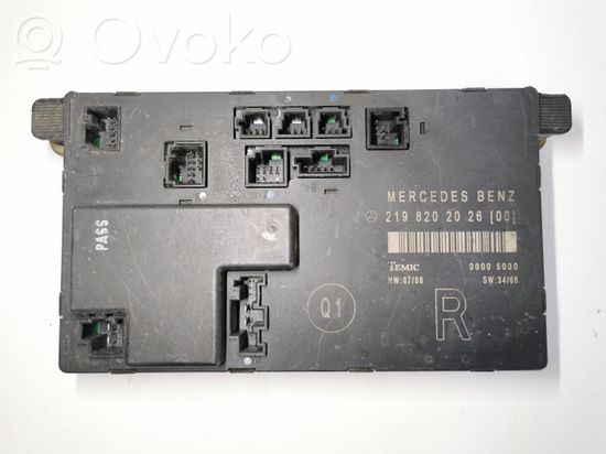 Mercedes-Benz CLS C219 Door control unit/module 2198202026