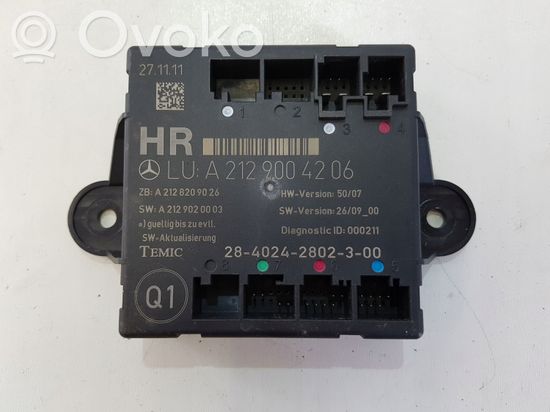 Mercedes-Benz E W212 Door control unit/module A2129004206