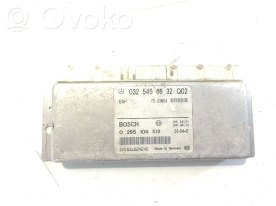 Mercedes-Benz E W211 ESP (stability system) control unit 0265109512