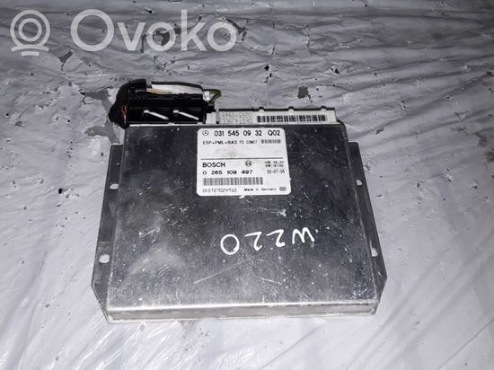 Mercedes-Benz S W220 ASC control unit/module 0315450932 0265109497