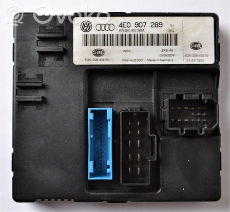 Audi A8 S8 D3 4E Comfort/convenience module 4E0907289 4E0907289 5DK008432