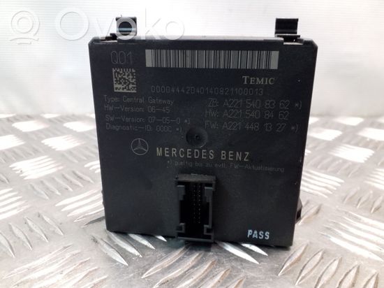 Mercedes-Benz S W221 Door central lock control unit/module A2215408362 A2215408462 A2214481327