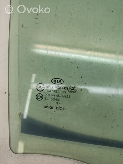 KIA Optima Rear door window glass 43R000382