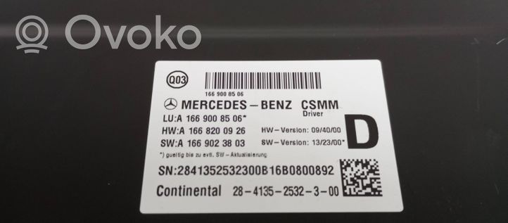 Mercedes-Benz GLE AMG (W166 - C292) Moduł / Sterownik fotela A1668200926