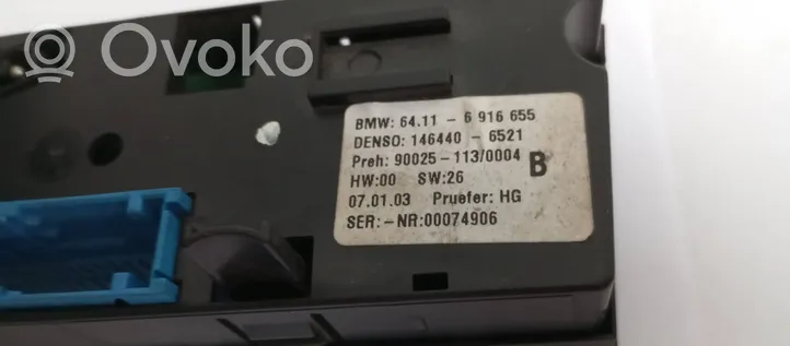 BMW 5 E39 Ilmastoinnin ohjainlaite 6916655
