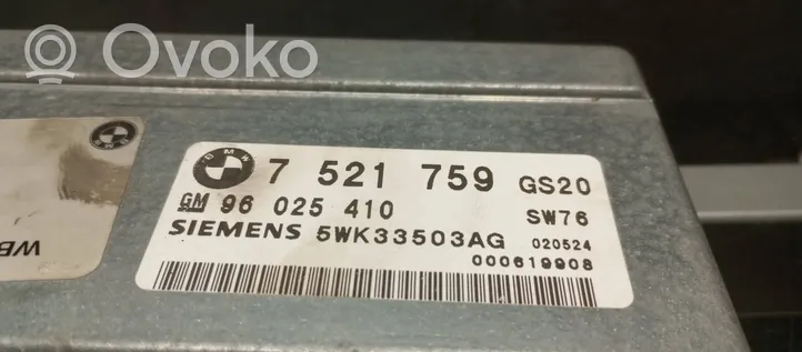 BMW 5 E39 Module de contrôle de boîte de vitesses ECU 7521759