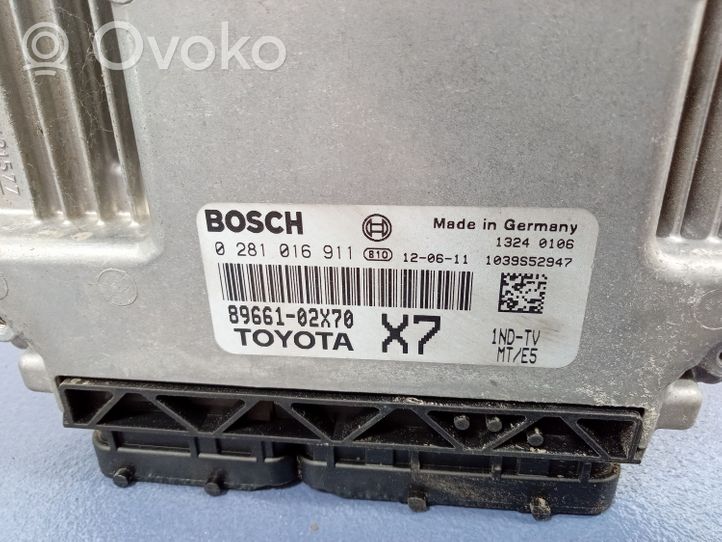 Toyota Auris 150 Unité de commande, module ECU de moteur 89661-02X70