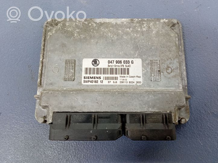 Skoda Fabia Mk1 (6Y) Unité de commande, module ECU de moteur 047906033G