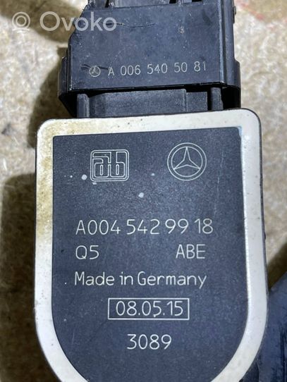 Mercedes-Benz ML W166 Sensore di livello di altezza della sospensione pneumatica anteriore (usato) A0045429918